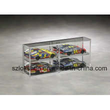 Boîte d&#39;affichage de stockage de voitures de course, modèle de modèle PMMA